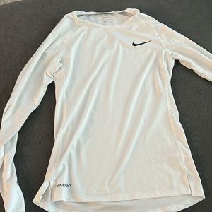 Nike Pro Dri Fit Long Sleeve Size Large White
